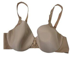 Lilyette Beige Lace Trim Underwired Bra Size 40C